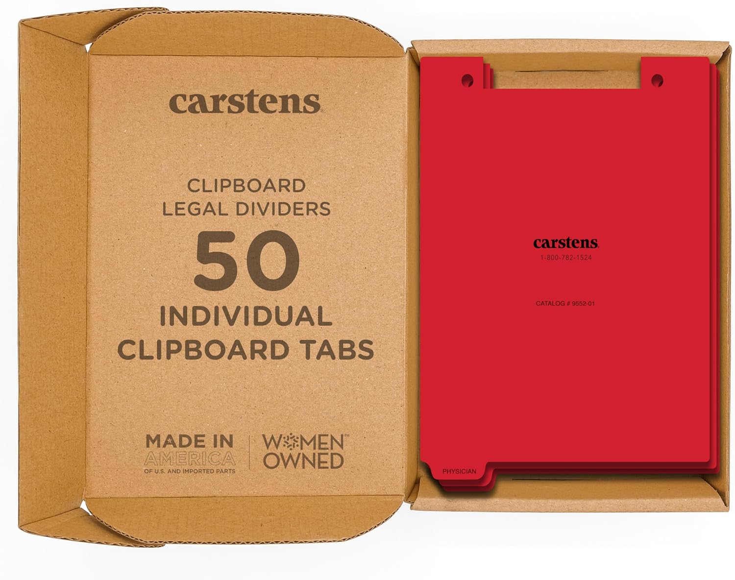 Carstens Patient Chart EMS Clipboard Divider Tabs, Legal, Beige Tab 1, 9552-05, Pack of 10 Individual Tabs
