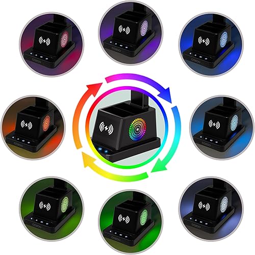 Miniatura 4 de cozoo Lámpara de escritorio, lámparas de escritorio LED para oficina en casa, cargador inalámbrico pequeña lámpara de escritorio con soporte para