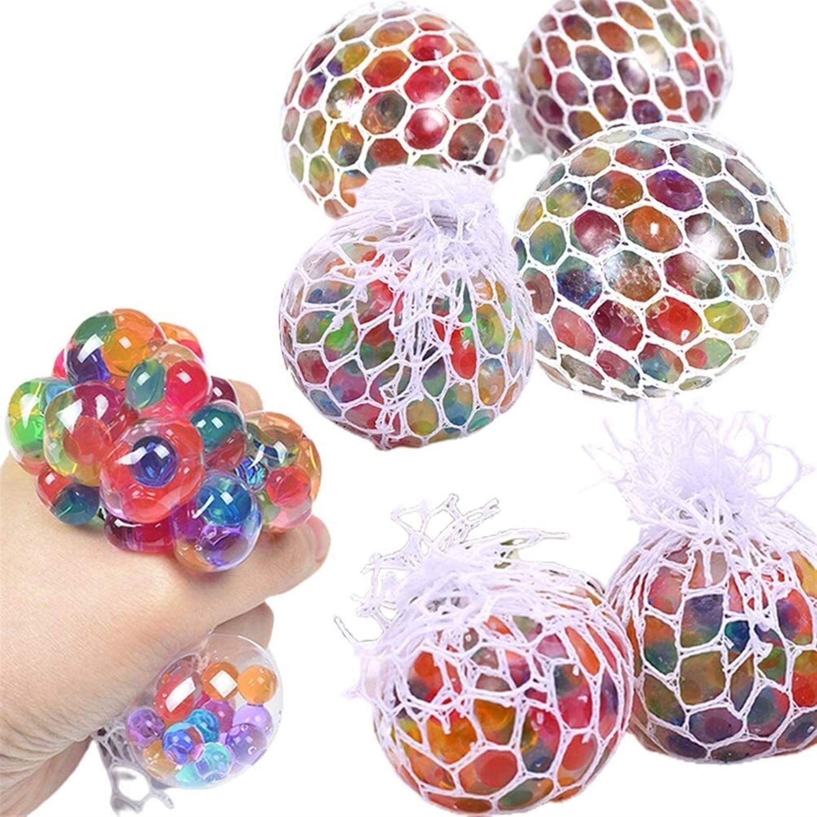 XCJJ Squishy Mesh Stress Balls Toy for Adults (6 x 6cm)