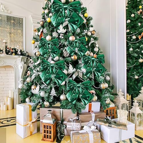 Miniatura 8 de allgala Arcos decorativos de tela metálica de Navidad para guirnalda de corona, árbol de Navidad, silla, boda, paquete de 2 unidades, 10 (7.9 x 9.8