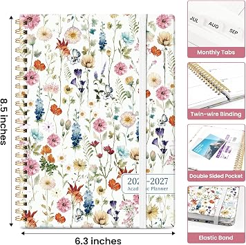 Taja Planner 2026-2027, Jul 2026-Jun 2027 Monthly & Weekly Calendar Planner