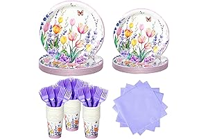 Exquisite Tulip Paper Plates and Napkins for Enchanting Gatherings