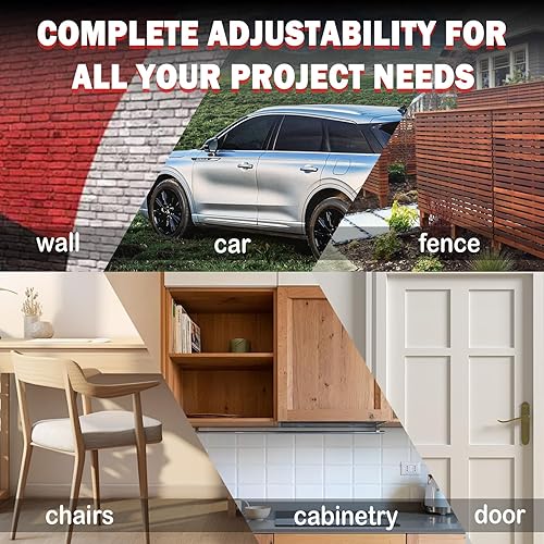 Miniatura 6 de RRJ HVLP - Pistola rociadora de aire de alimentación por gravedad, pistola rociadora de pintura profesional para automóvil con boquillas de