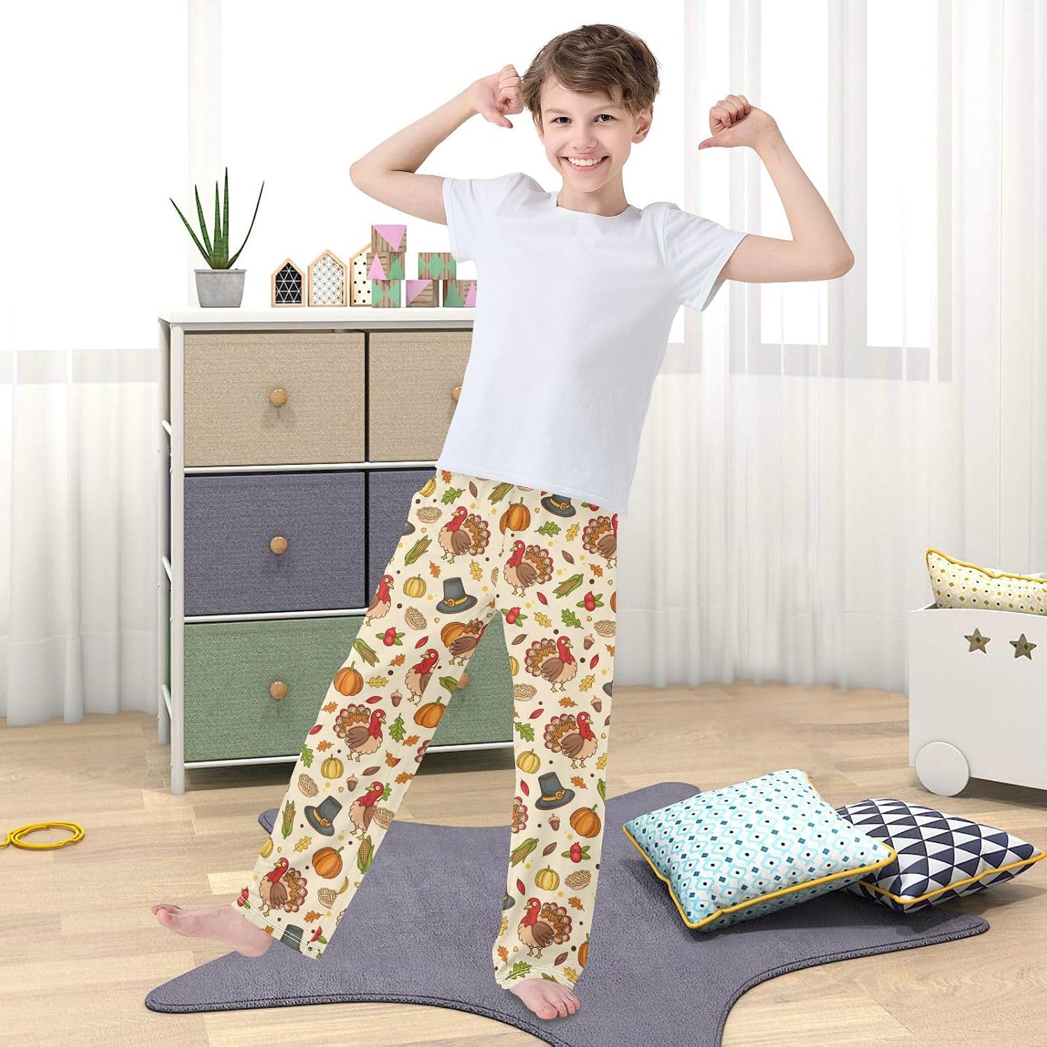 Pajama Pants Sleepwear Pjs Bottoms with Pocket