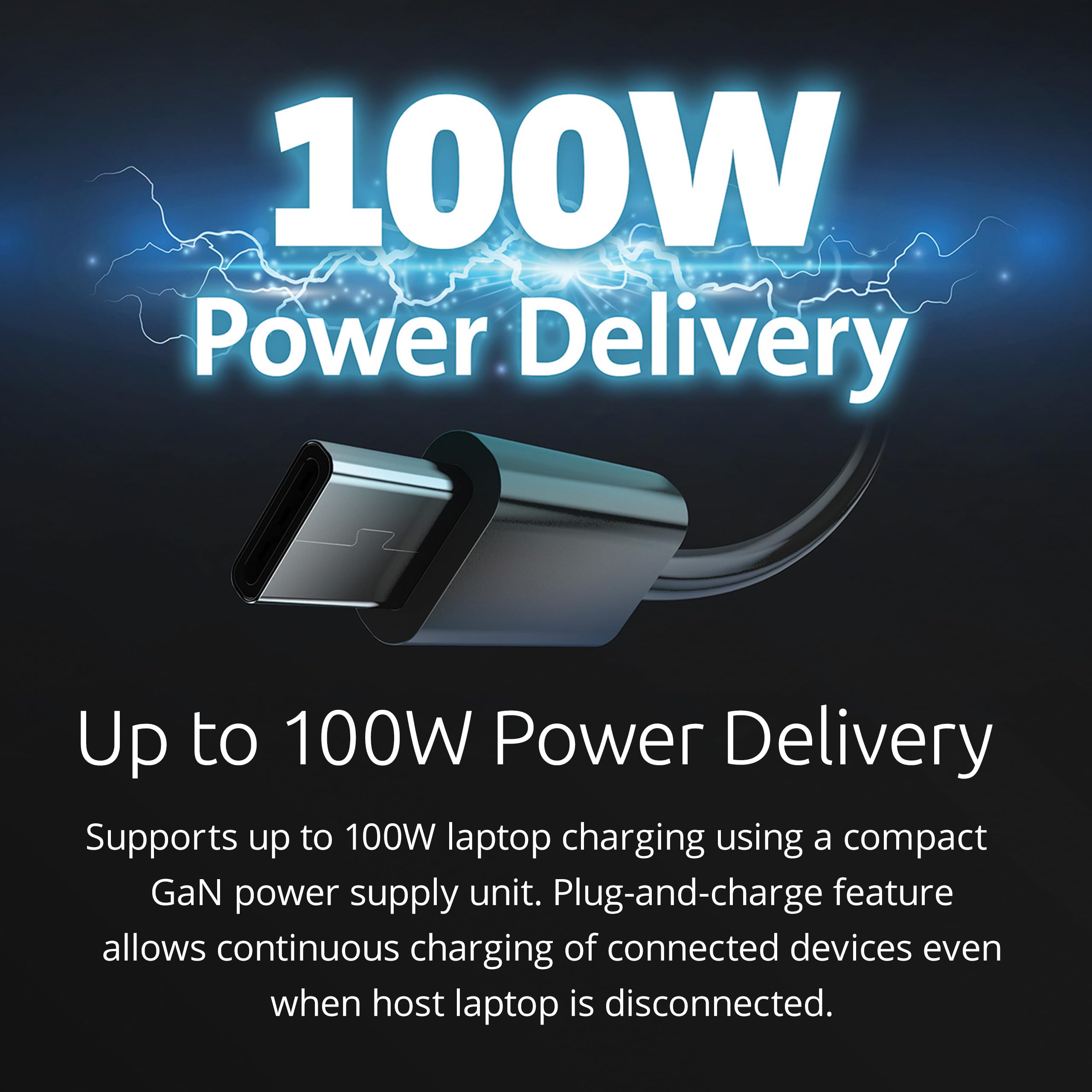 Kensington SD4842P| Station d'accueil USB-C 10-en-1 avec 3 Sorties Vidéo HD 1080p @120Hz| Alimentation 100W| 5 Ports USB Plug & Charge| Coque Externe Fabriquée avec 70% de Matériaux Recyclé| K32810EU