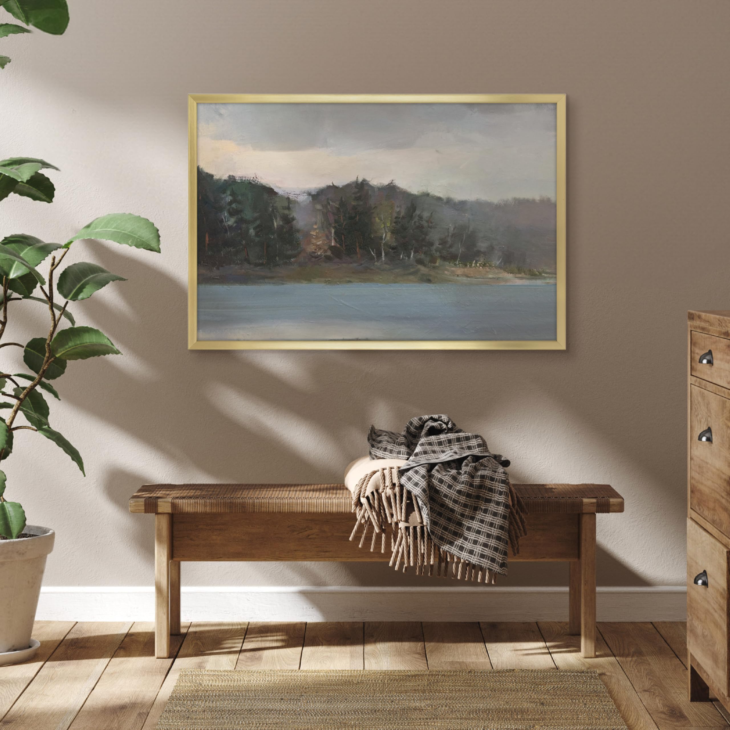 MCS Cornice per Poster Studio Gallery 35,6 x 55,9 cm, Aspetto Legno Nero, Legno MDF, Fissaggio a Parete Verticale e Orizzontale, Grande Cornice per