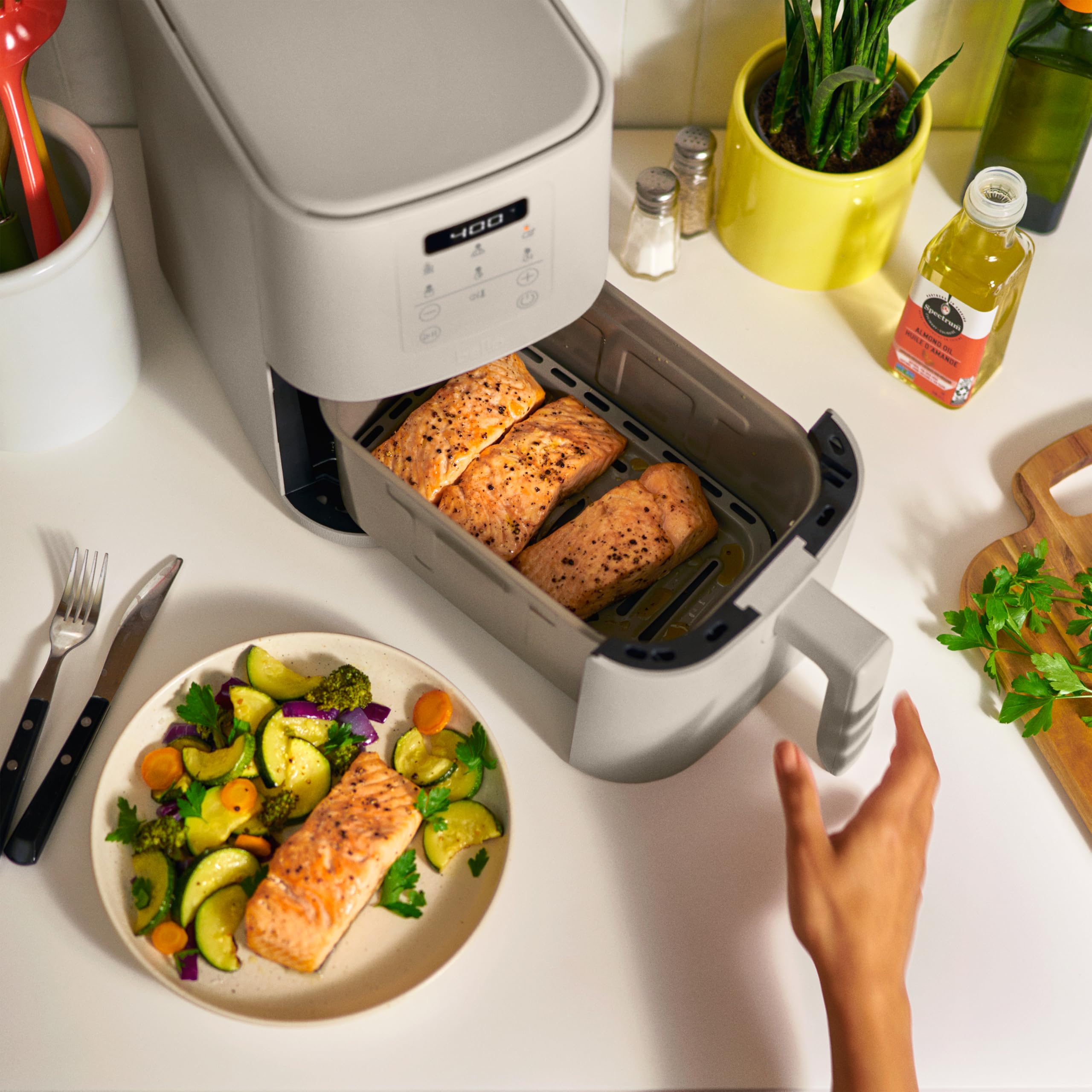 bella Slim 4.0 Qt Air Fryer, Oatmilk