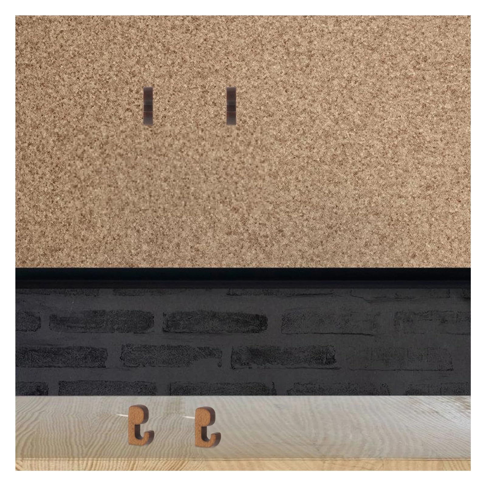 Lindos chinchetas de madera con ganchos para tablón de anuncios y uso de oficina para boletines de corcho