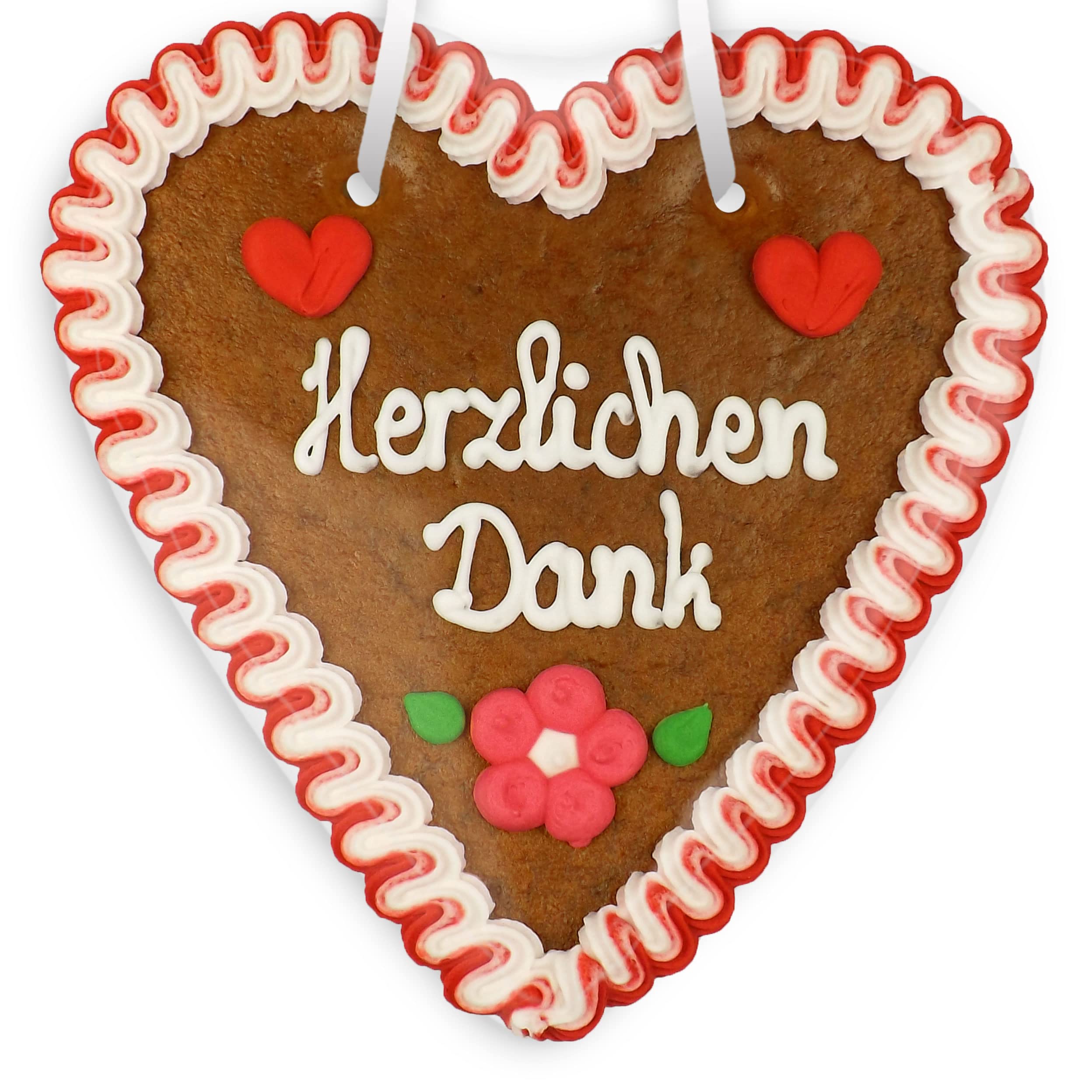 Lebkuchenherz, 18cm - Herzlichen Dank - als Geschenk und zum essen (1x170g) - 1