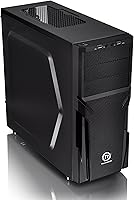 Thermaltake Versa H21 Black ATX Mid Tower PC Case - Superior Ventilation, Tool-Free Drives, High-End Hardware Support