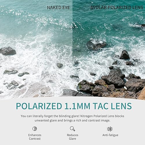 Miniatura 6 de AVDLAB Gafas de sol polarizadas resistentes a los rayos UV400 para mujeres y hombres, ciclismo, correr, pesca, béisbol, deportes al aire libre