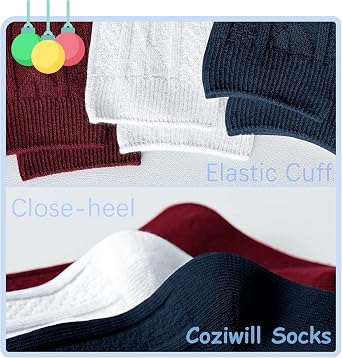 Baby Knee High Socks Girls Newborn Socks Boys Infant Tube Sock Cable Knit Knee High Stockings 3/6 Pairs
