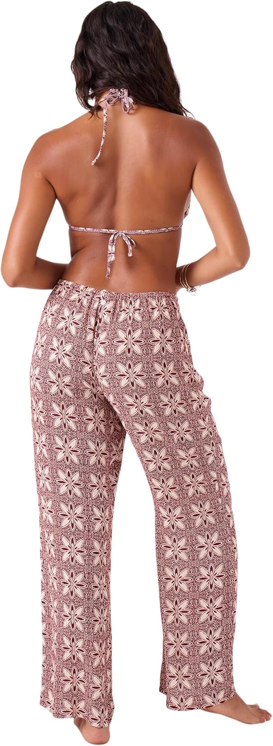 Roxy Women's Beach Pants –Casual Drawstring Elastic Waist, Travel, Everyday Wear, Summer Pant - Image 4