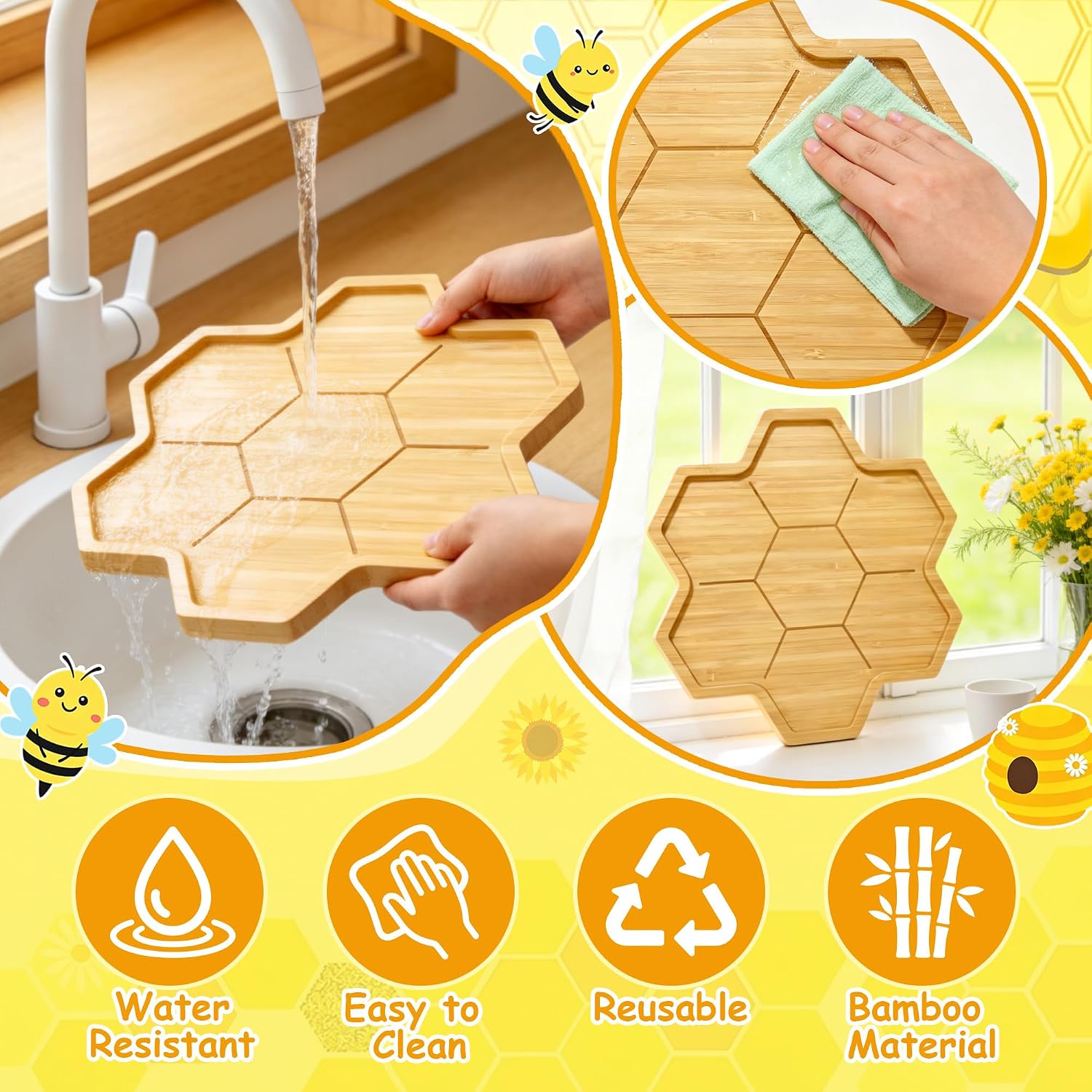Bee Birthday Decoration Honey Comb Decor Baby Shower Charcuterie Board Tray