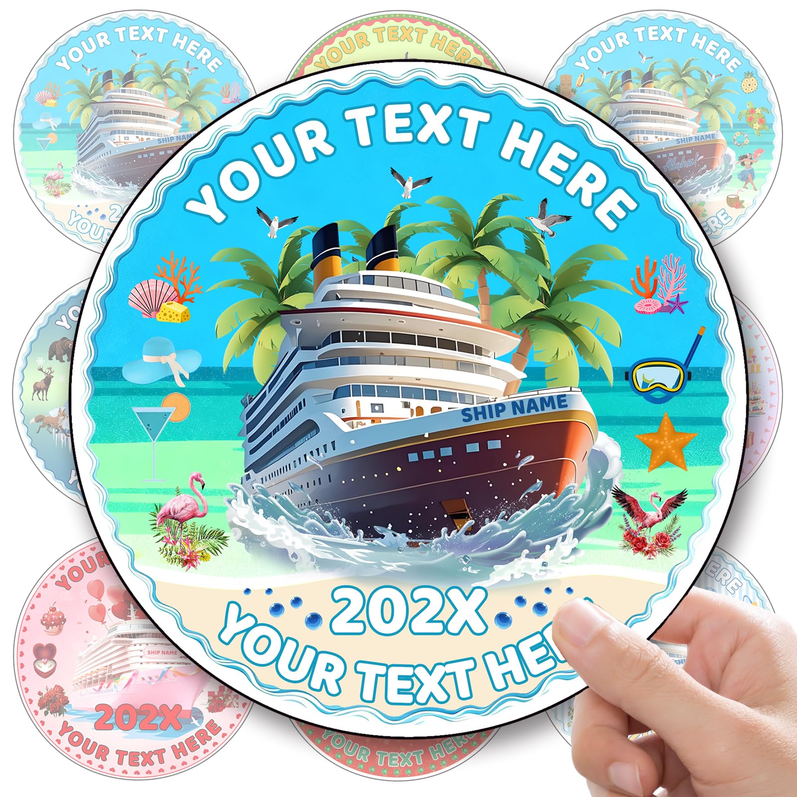 Custom Cruise Door Decorations Magnets Personalised Magnets for Cruise Ship Door Customized Text Name Year Cruise Magnet-Caribbean