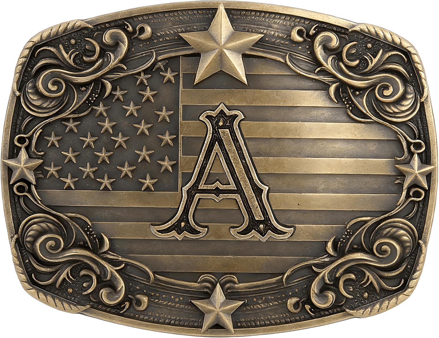 Cowboy Belt Buckle for Men Vintage Western Rodeo Texas Initial Letter ABCDJMR to Z Belt Buckles - Image 9