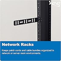 Vista 7 de ICC 6” Metal L-Shaped Cable Management Bracket, Vertical/Horizontal, Rack or Wall Mount, Pack of 25 – Cable Organizer for Data Centers and Network