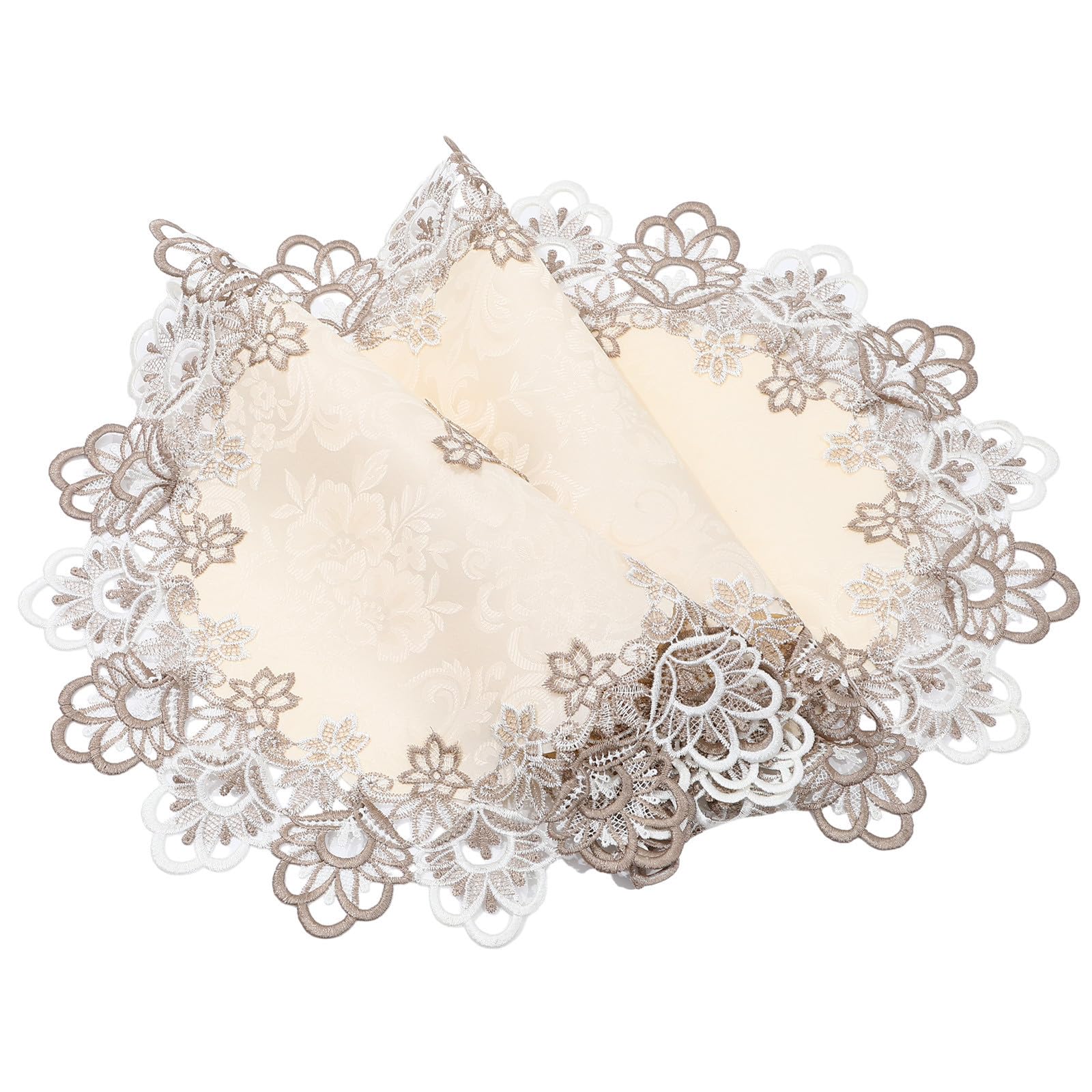 Mantel de encaje ovalado de poliéster para decoración de mesa y bodas ULTECHNOVO