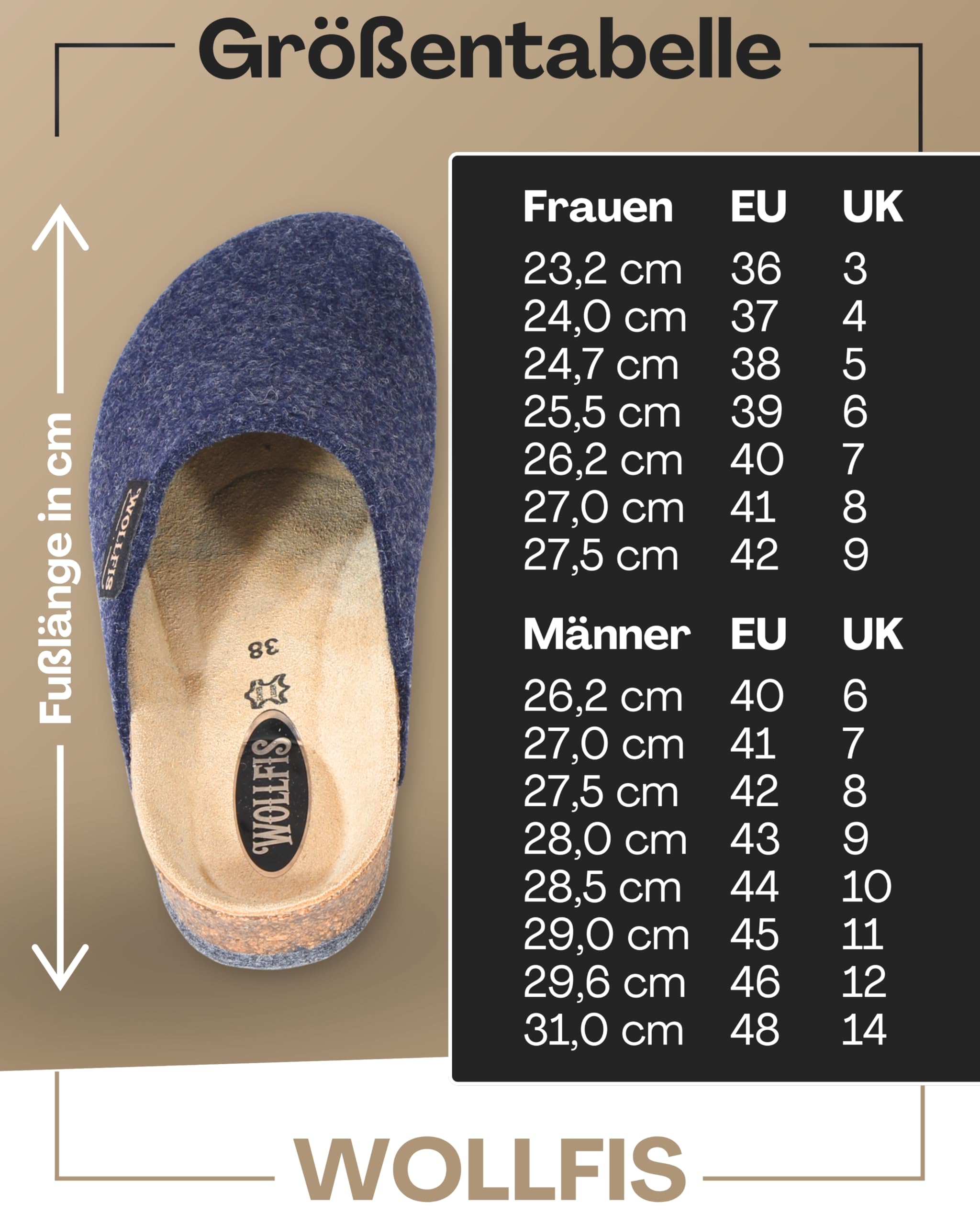 Bio Filzclogs I Elegante Filzpantoffeln aus hochwertigem Kork & Wollfilz I Warme Unisex-Hausschuhe mit ABS Sohle I ergonomisch, atmungsaktiv & rutschfest