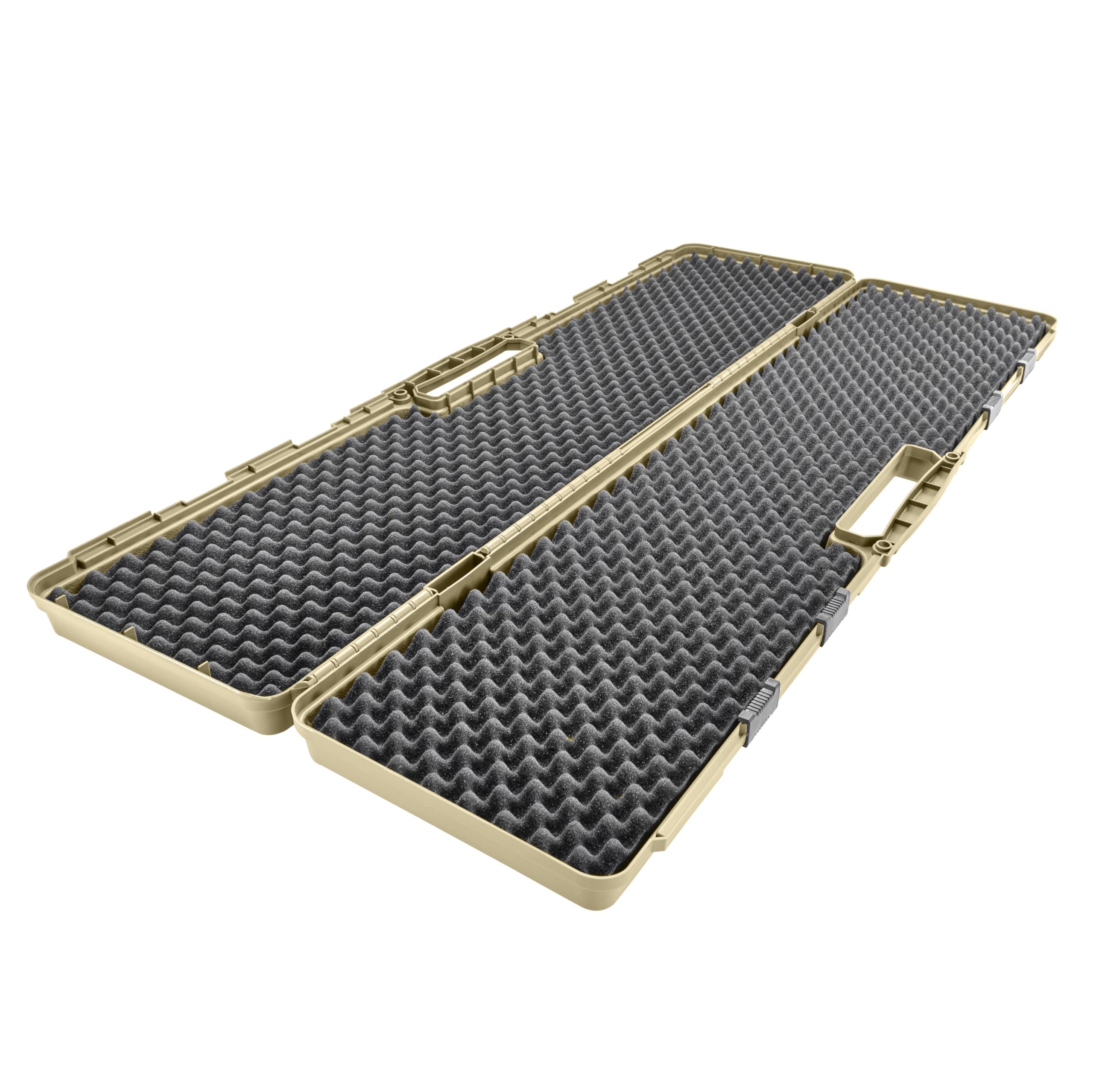 Eylar 48 Inch Intact Series Hard Shell Rifle Case, Lightweight and Durable Stacker Design with Foam (Tan)