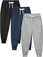Resinta 3 Pack Kids and Toddlers Boys Pull-On Fleece Sweatpants Active Joggers Pants Basic Track Pants for Boys