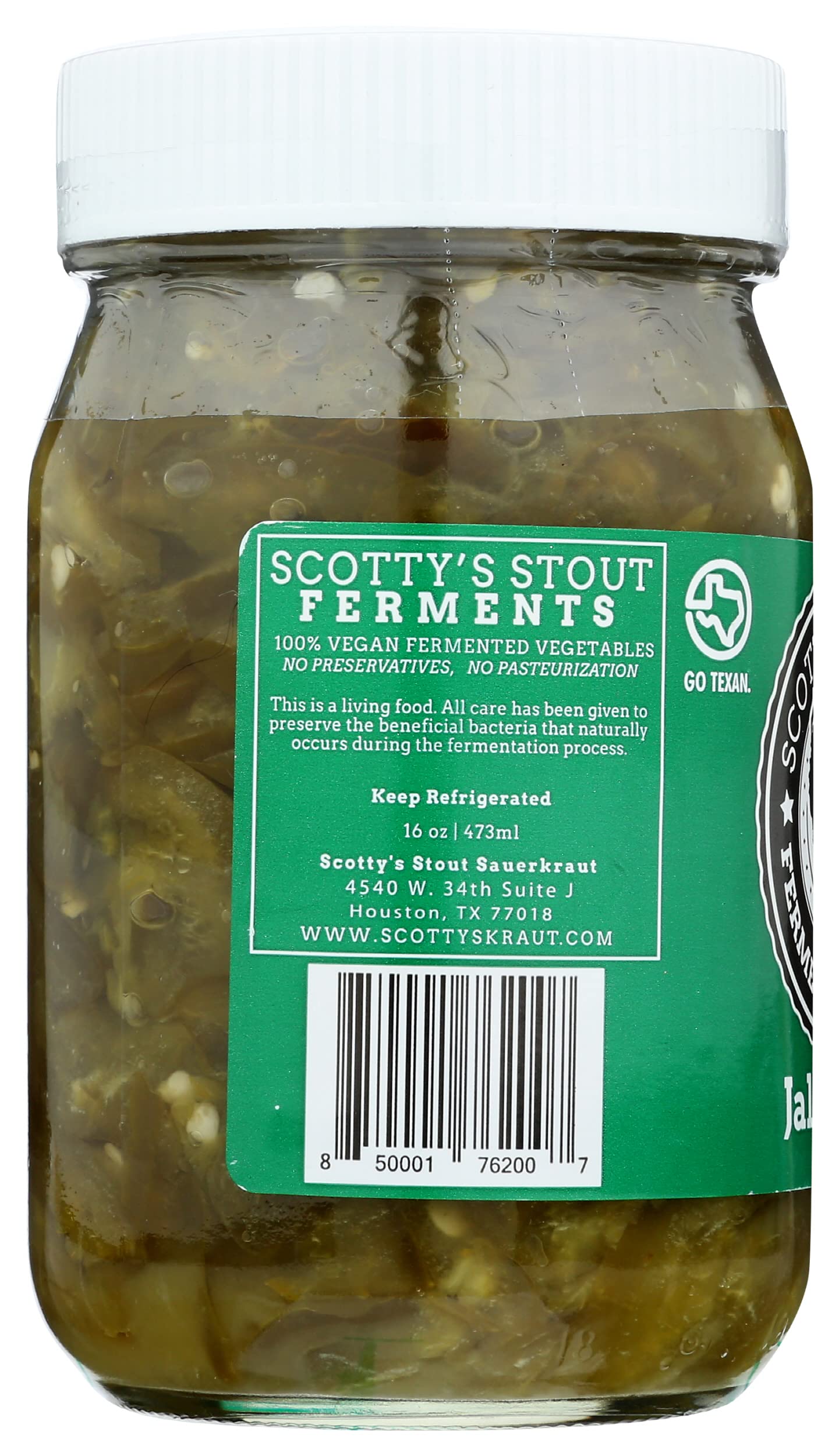 Scotty's Stout Sauerkraut Fermented Jalapenos, 16 OZ | Grocery