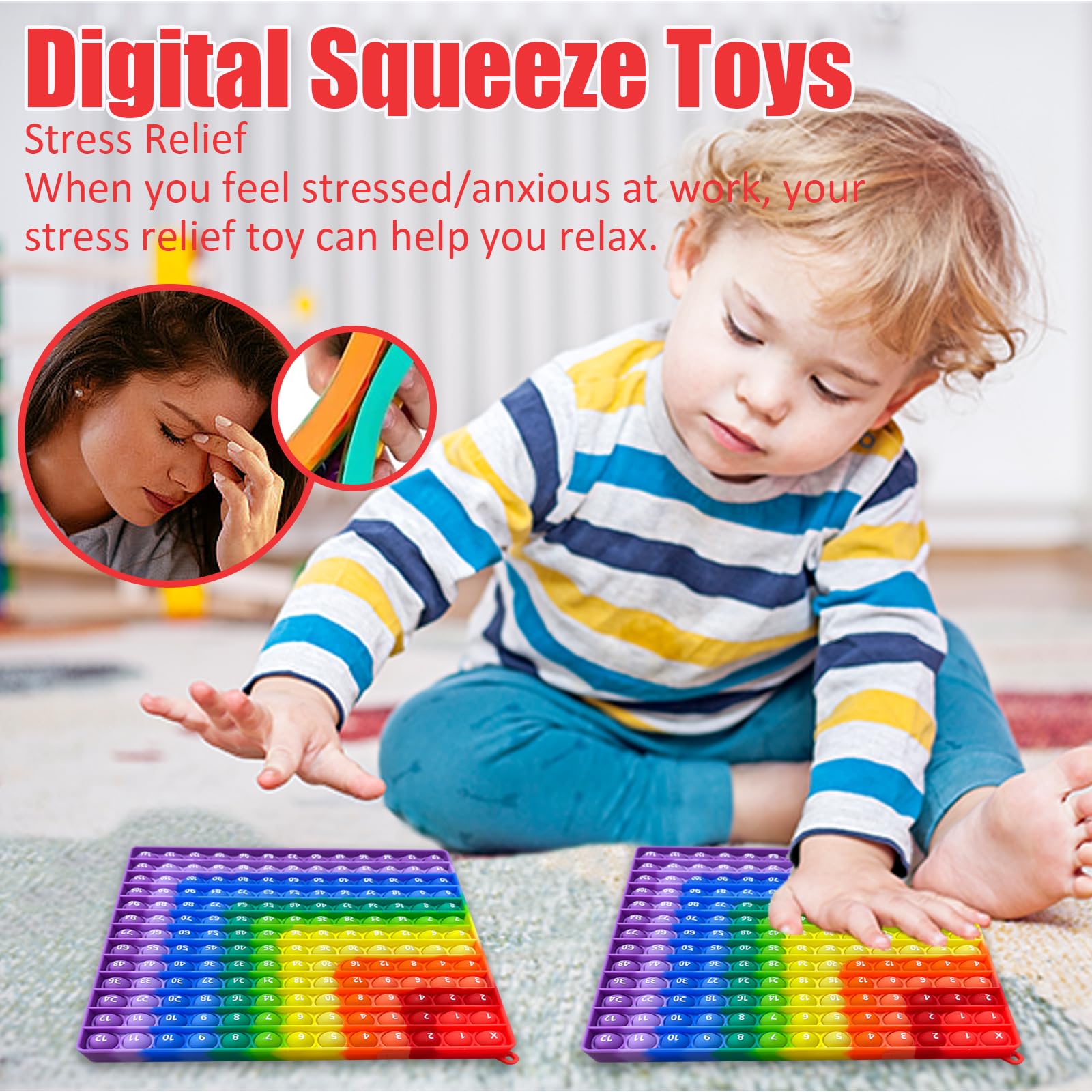 Zamety Times Table Poppet, Multiplication Tables for Kids Addition Poppits Fidgets, Maths Poppet Times Tables - Image 4