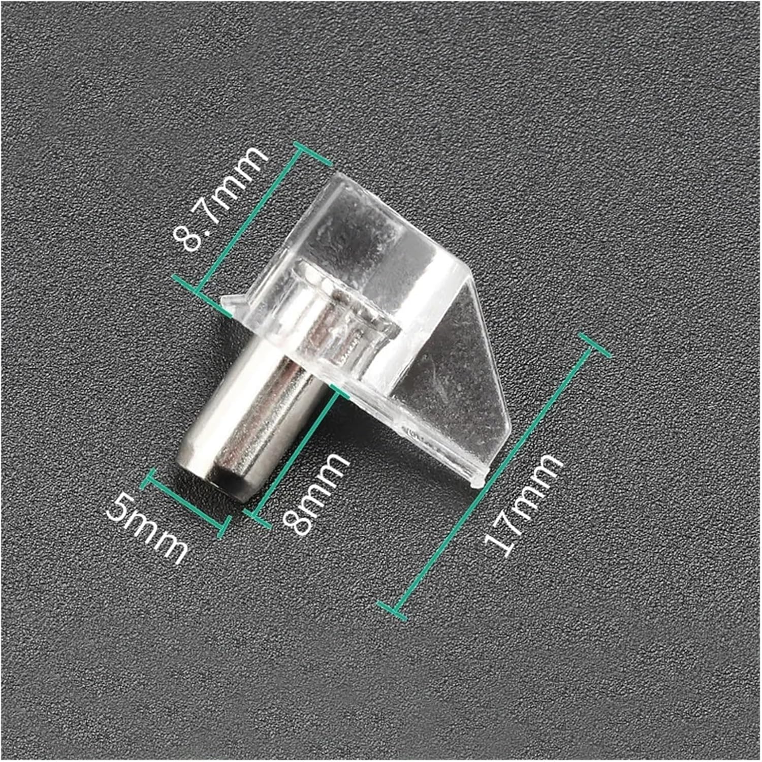 Cabinet Shelf Clips 200pcs Shelves Stud Peg with Metal Pins Cabinet Partition Bracket Layer Nails Rack Support Furniture Plate Separator 5mm 4-Colors(White)
