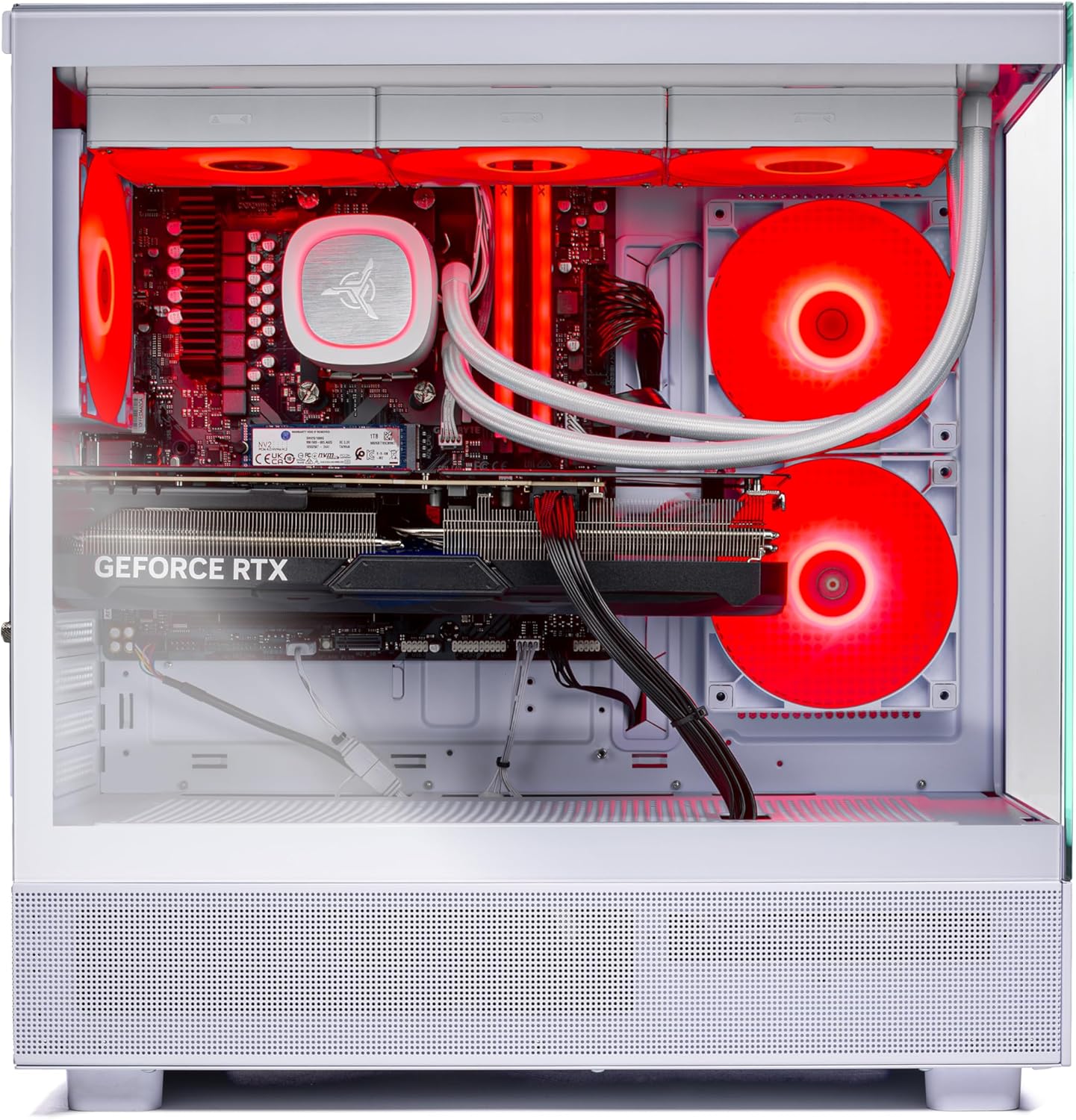 Skytech Gaming Azure 3 Desktop PC, Ryzen 7 7800X3D 4.2 GHz (5GHz), NVIDIA RTX 5070 12GB, 2TB Gen4 NVMe SSD, 32GB DDR5 RAM 6000 RGB, 850W Gold PSU, 360mm ARGB AIO, Wi-Fi, Win 11