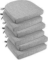 Vista 16 de downluxe Cojines para sillas de interior para sillas de comedor, almohadillas de espuma texturizada suaves y cómodas para sillas de cocina con lazos