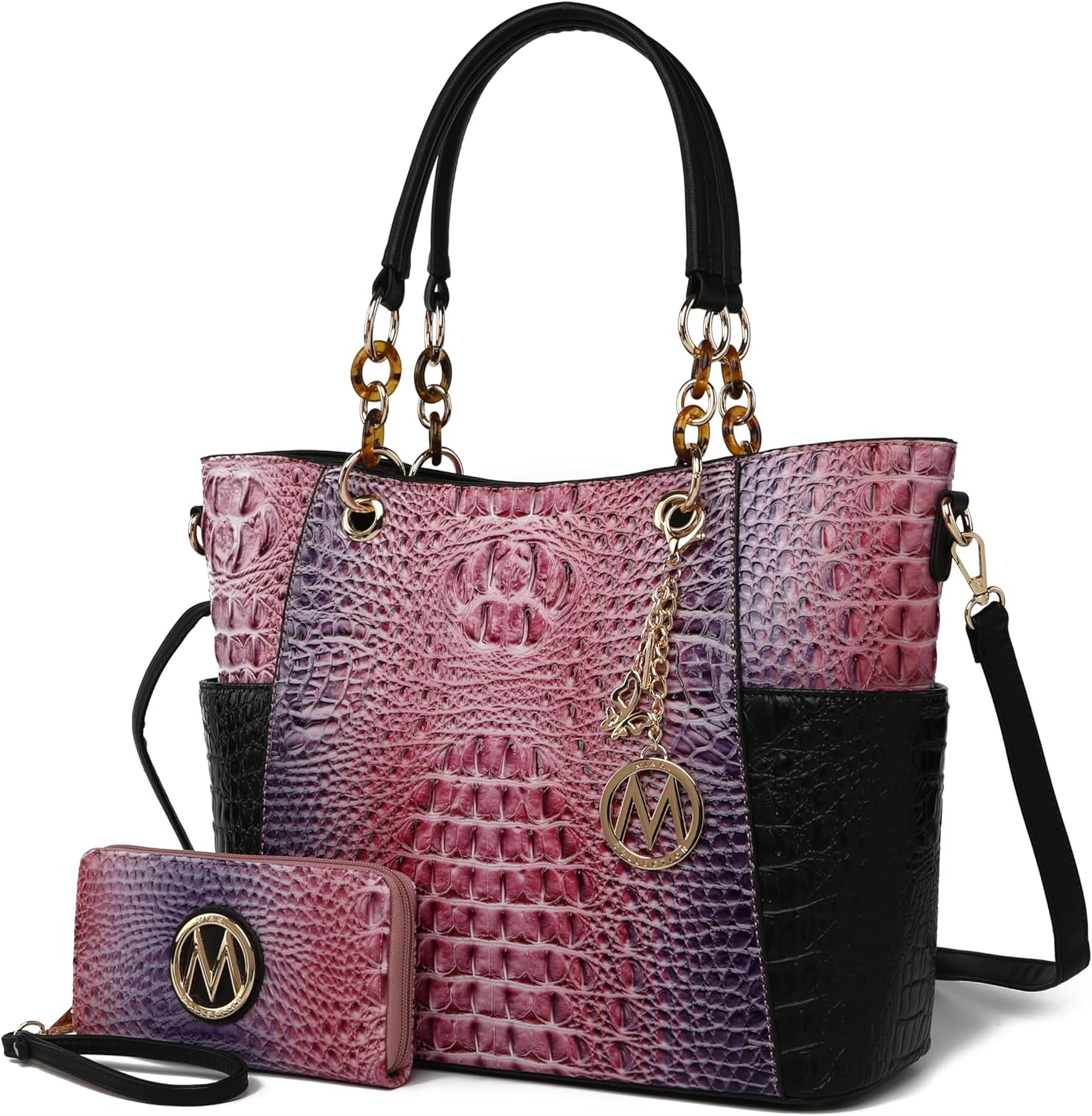 MKF Collection Tote Bag for Women, Handbag Set with Wallet-Top-Handle- Vegan Leather Purse