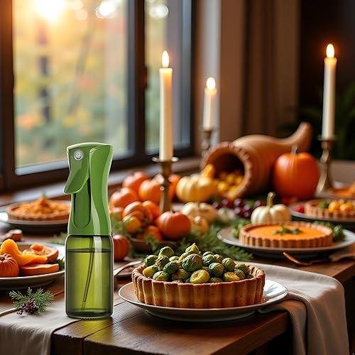 Miniatura 3 de Mistifi Pulverizador de aceite de vidrio oscuro Dispensador de aceite de oliva de niebla fina para cocinar freidora de aire y botella de vidrio