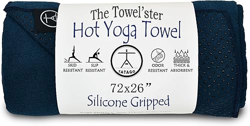 Tatago Toalla de yoga caliente con agarre antideslizante en 2 tamaños. Toallas de yoga premium para yoga caliente, antideslizantes, toalla de