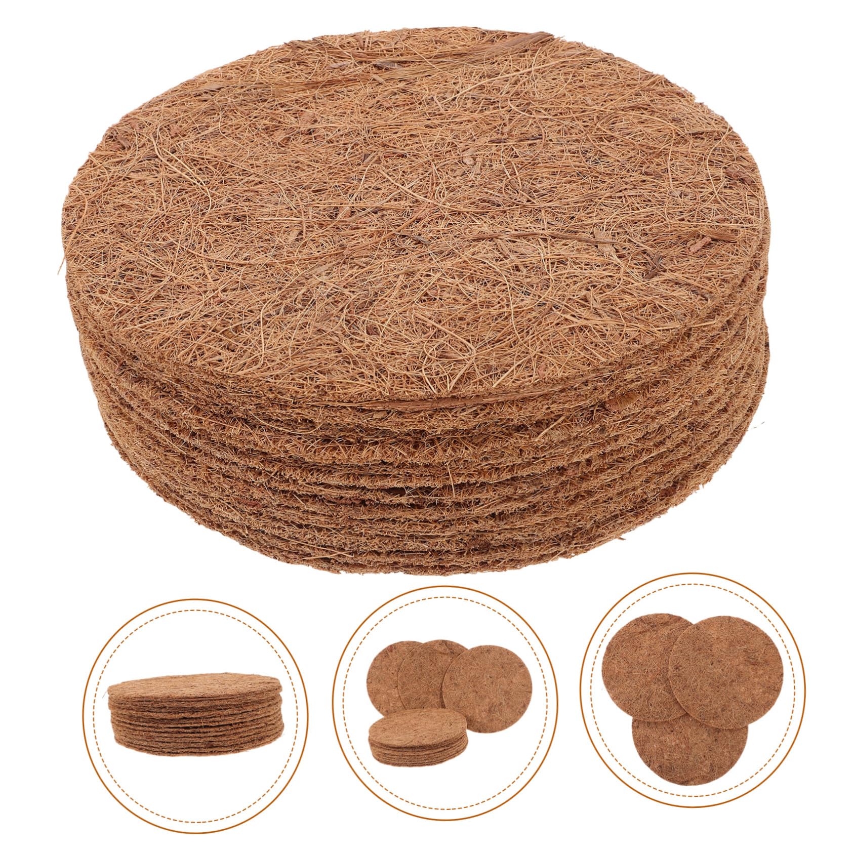 Almohadilla de Cría de Aves de Fibra de Coco, Tapetes Duraderos para Nidos de Pájaros, 12 Piezas, Ligeros y Seguros para Huevos y Mascotas en Anidación