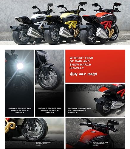 Miniatura 4 de MING YING 66 juguete de motocicleta pequeño  tire hacia atrás coches de juguete con sonido y juguete ligero juguetes de motocicleta para niños