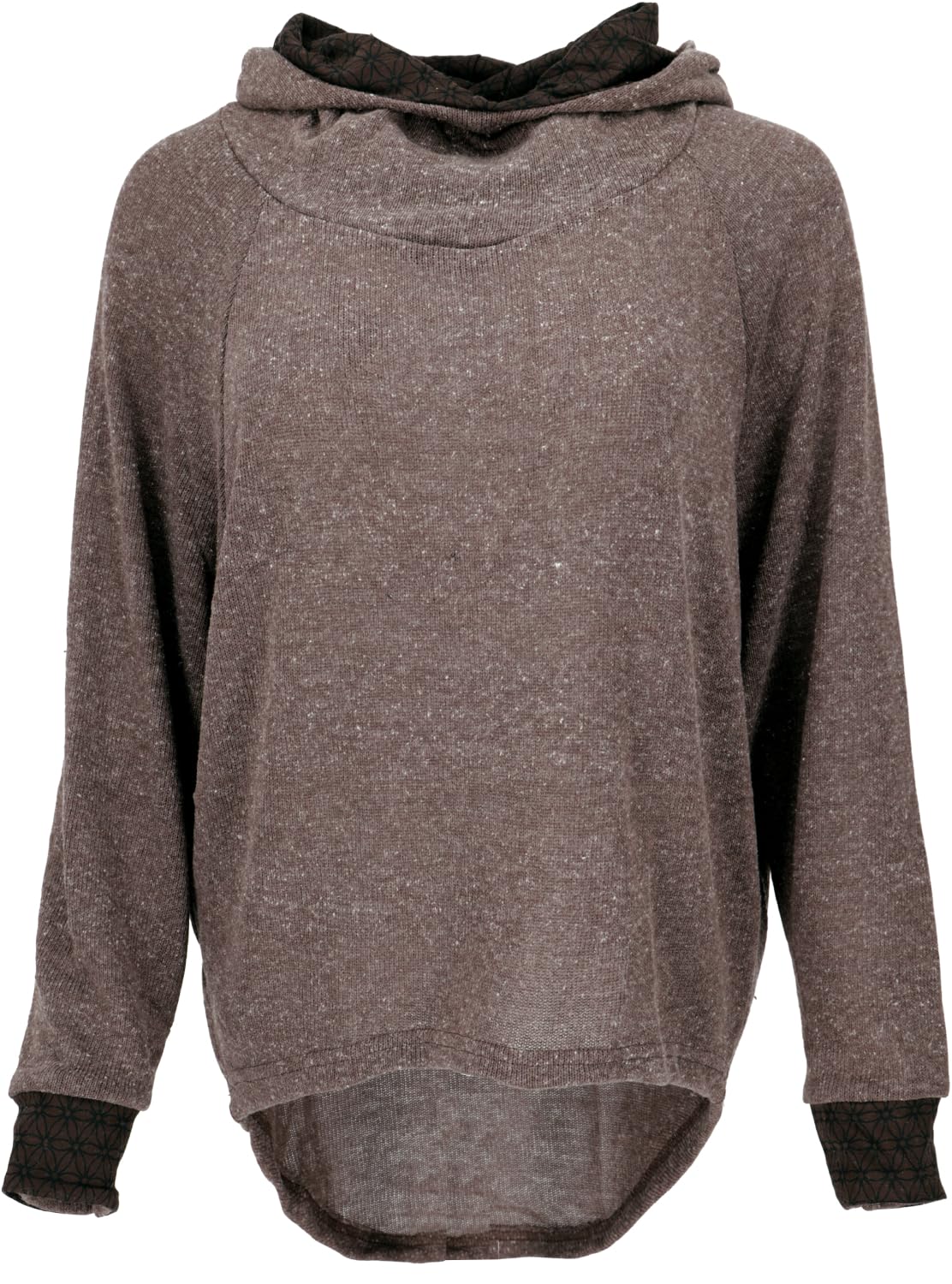 GURU SHOP Hoody, felpa, maglione, felpa con cappuccio, donna, cotone, maglioni, maniche lunghe e felpe abbigliamento alternativo