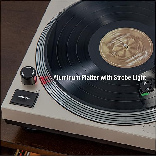 Miniatura 3 de Crosley KT100BT-CP - Sistema estéreo de tocadiscos Bluetooth con altavoces, champán