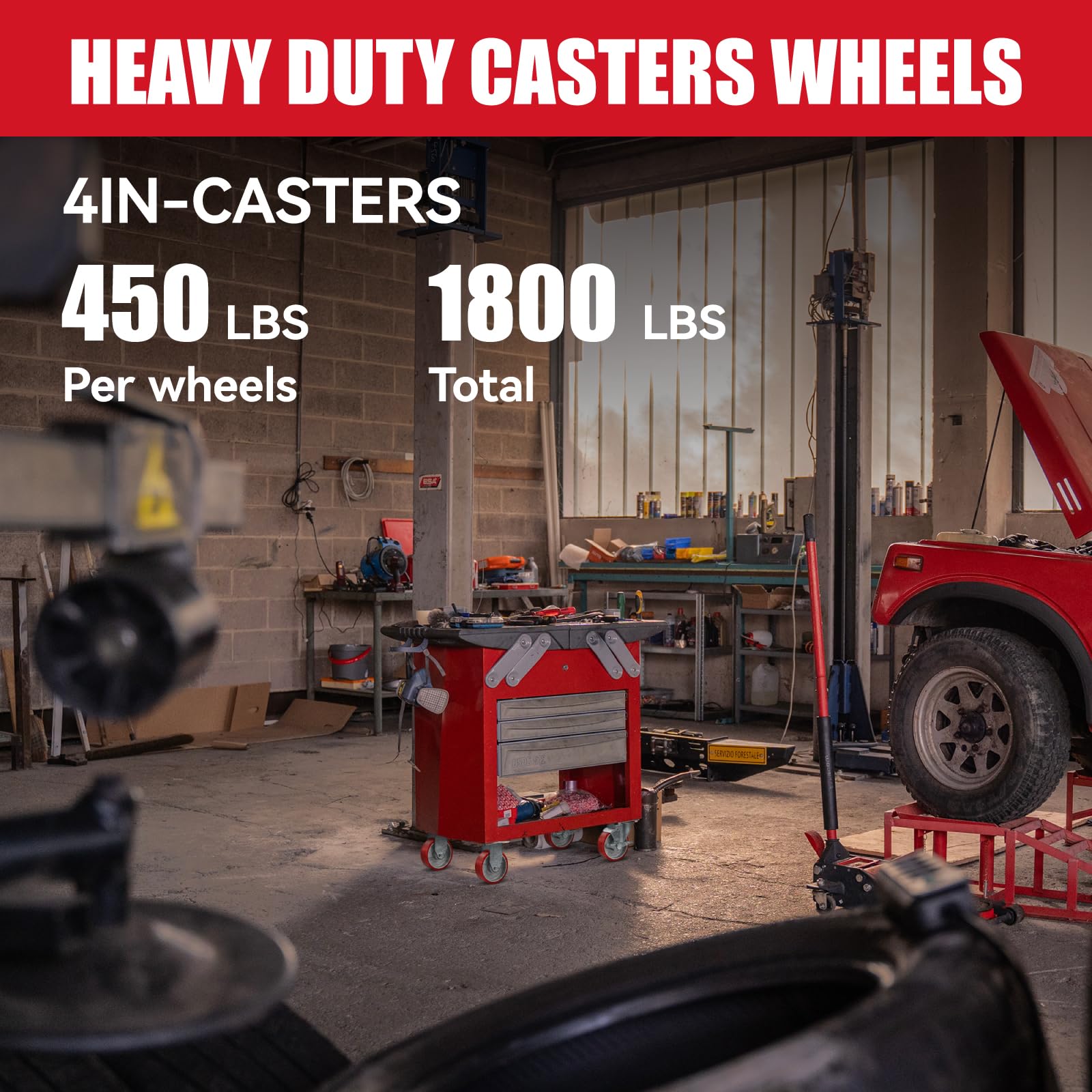 Heavy Duty Industrial Casters - 1800 lb Capacity -4 Heavy Duty Industrial Casters - 1800 lb Capacity -4
