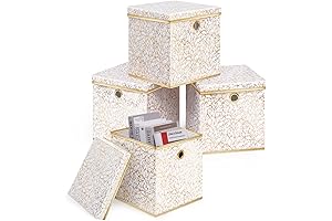 White and Gold Storage Box: A Practical Storage Solution for Your Organization Needs