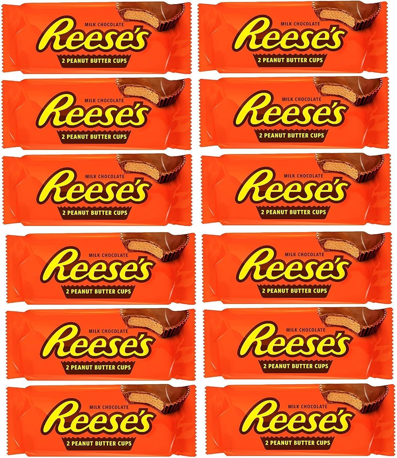 Reesess 2 Peanut Butter Cup Covered With Fine Milk Chocolate 10 Pack X Each 42 Grams (USA)