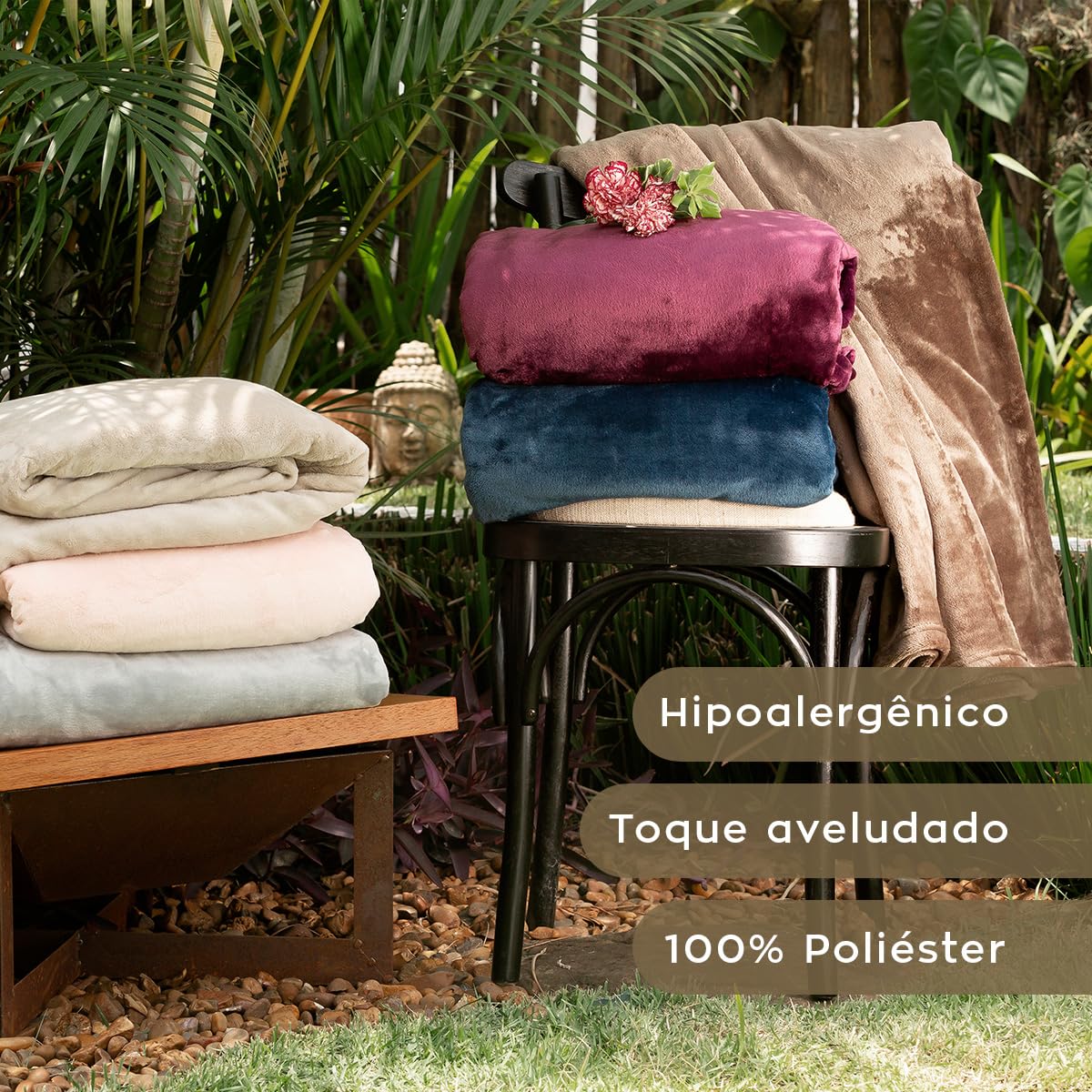 Cobertor Velour Select Solteiro 300g/m² 150X220 Cinza Camesa