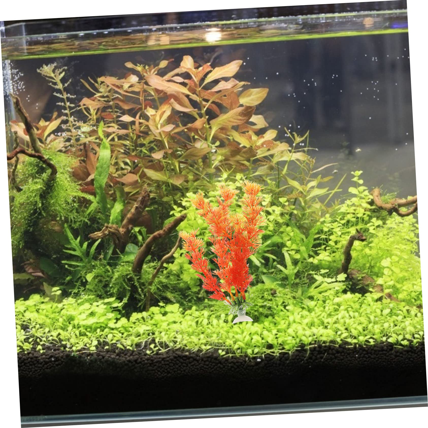 FOMIYES 24piezas Plantas Artificiales para Acuarios De Decoración Acuática Resistente Al Desgaste Accesorios De Acuario De Decoración Natural para Peceras y Terrarios