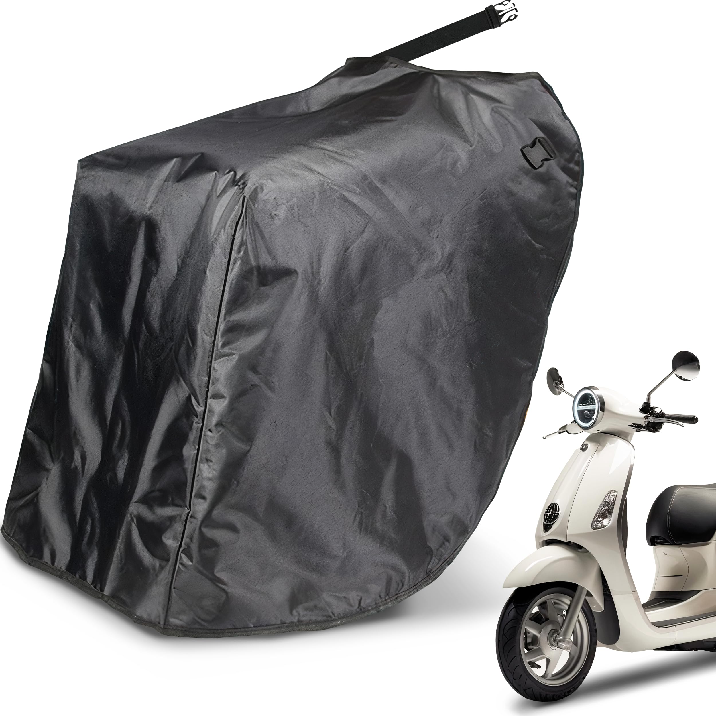 Tablier Scooter Universel, Jupe et Manchon Scooter Étanche, Protection Moto Homme Contre Pluie et Froid, Accessoires Coupe-Vent avec Bandes Réfléchissantes pour Scooter