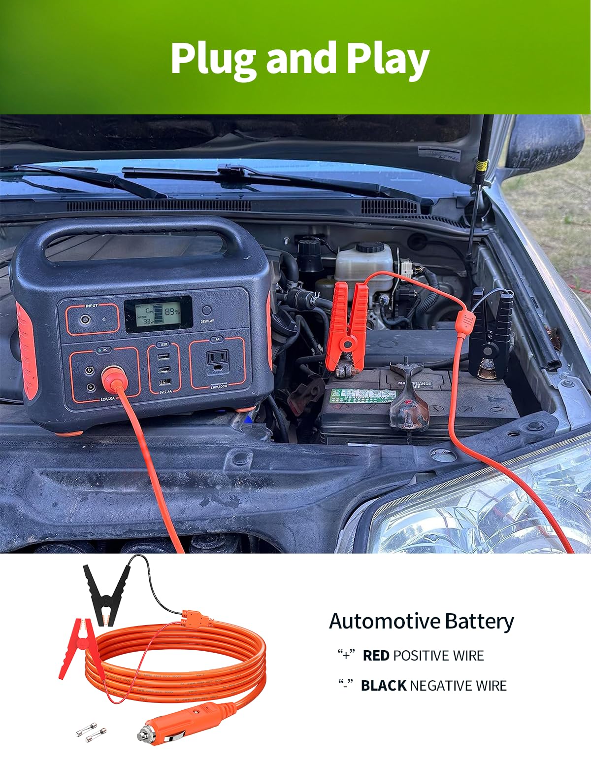 can you charge a car battery through the cigarette lighter Amazon.com: 12V Car Battery Charger Cable, 6.6FT 14AWG Cigarette Lighter  Plug to Alligator Battery Clips Connector, Automobile Lead-Acid Battery  Charging Cable 15A Fuse for Jackery Solar Generators Power Station :  Automotive