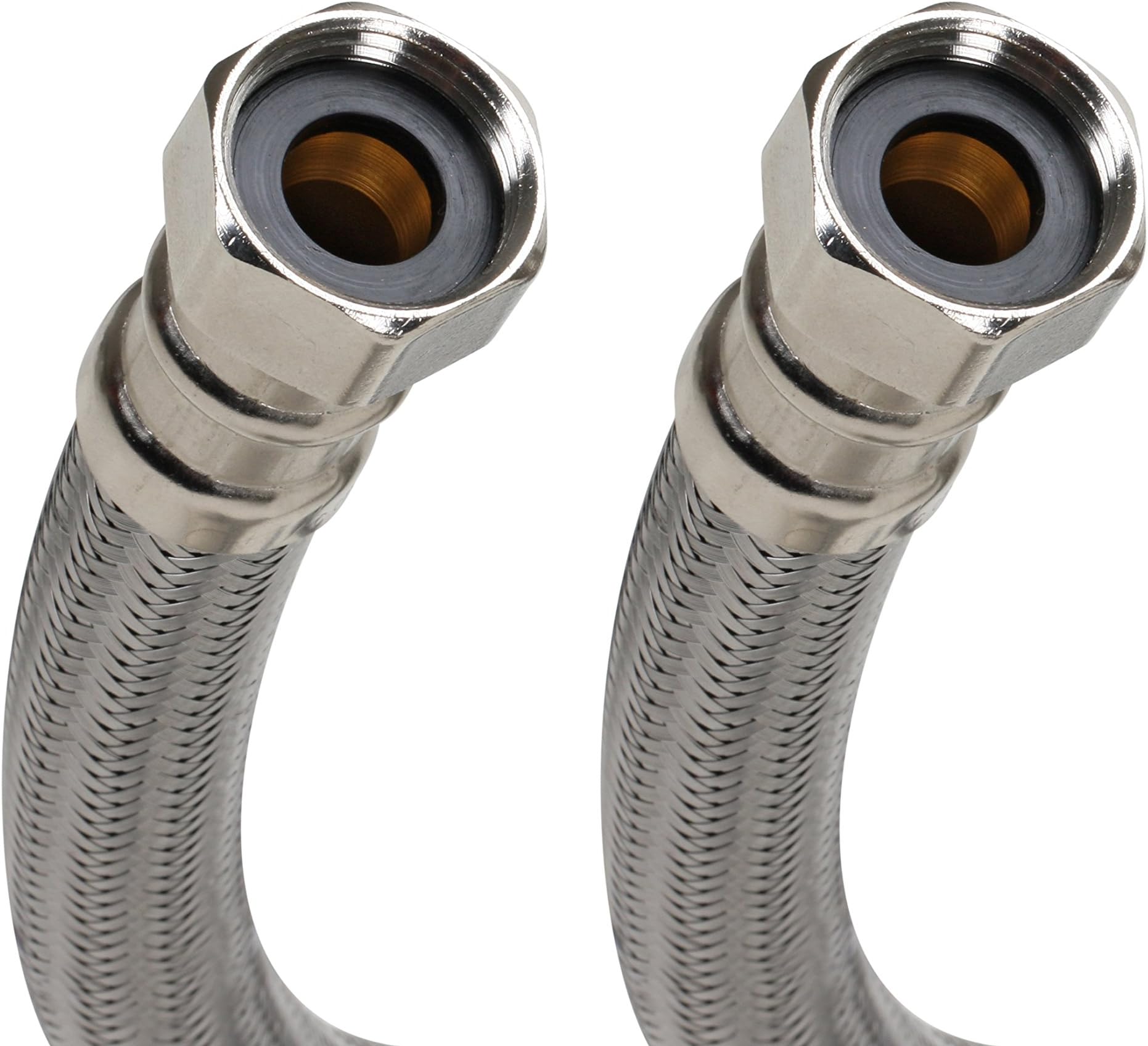 Fluidmaster B1H12 Water Heater Connector, Braided Stainless Steel - 3/4 F.I.P. Thread x 3/4 F.I.P. Thread, 12-Inch Length
