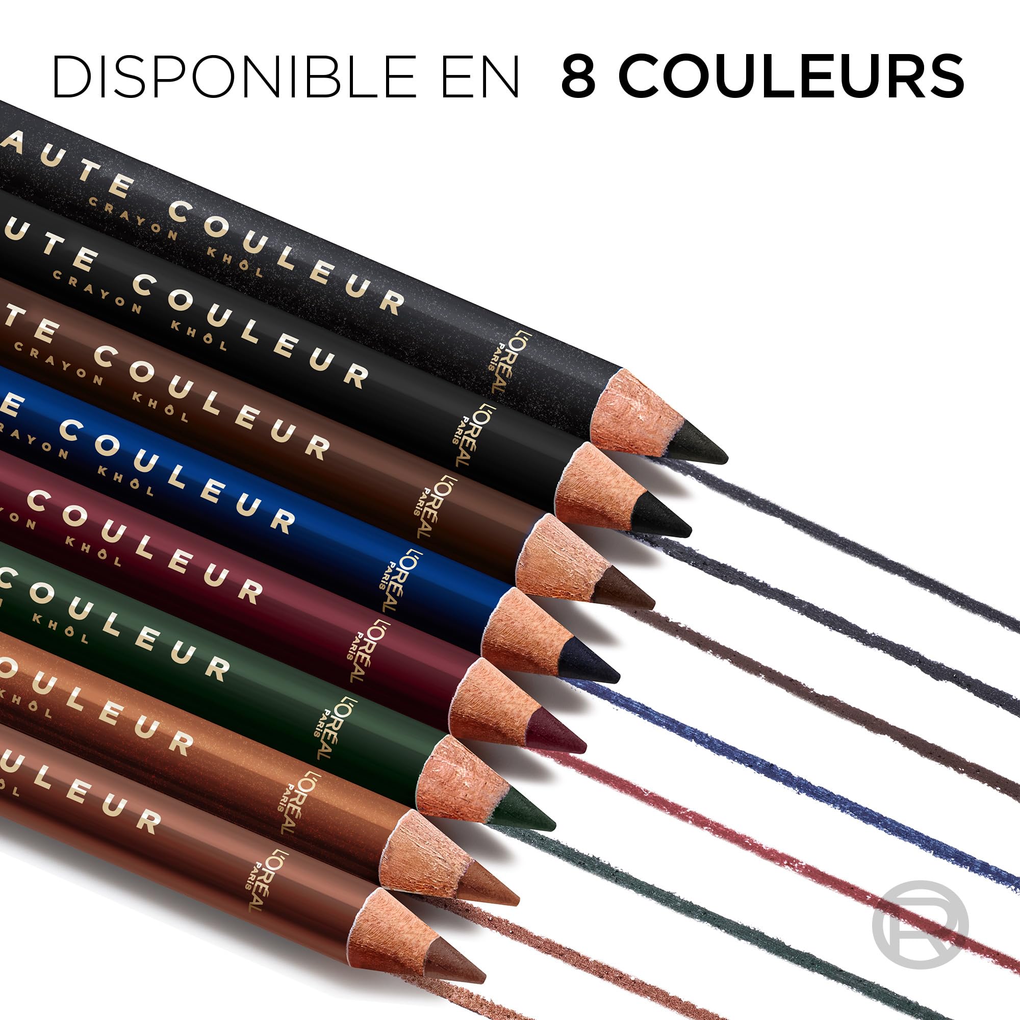 L'Oréal Paris Haute Couleur Crayon Khol Eyeliner Bordeaux Cashmere, intensywny kolor i definicja, kremowa konsystencja z masłem shea