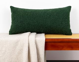 JoraLion Boucle Lumbar Pillow Cover 14X26 inch Forest Elf