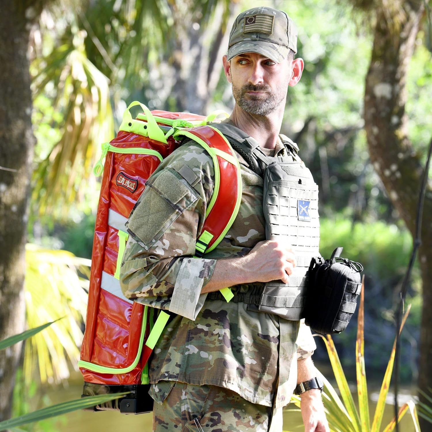 Statpacks New 2023 G3+ Responder, Red Large Capacity ALS BLS Medic Backpack, Modular Stackable Cellular System for EMS, Firefighters, Healthcare Professionals