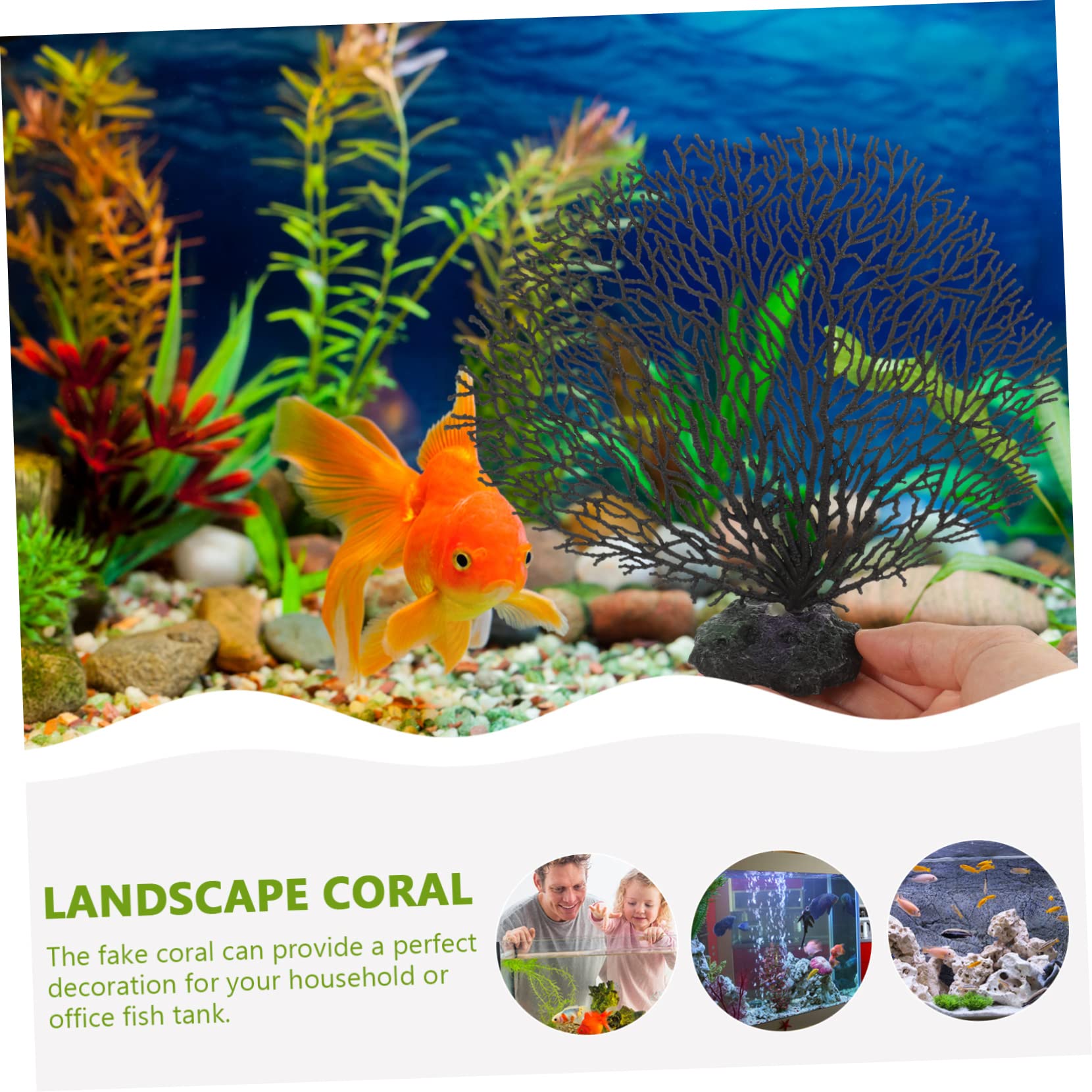 GANAZONO Creative Wear Resistant Artificial Coral Plant for Home Aquarium Decoration Durable Faux Tank Decor for Fish Tanks and Aquariums for Stylish Aquascaping