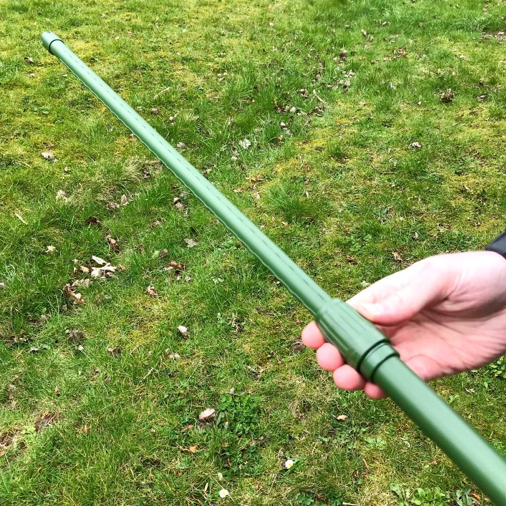 Giant Telescopic Plant Support Stakes | Extendable Garden Canes & Fence Poles for Flowers Trees Crops 1.3m-2.4m L, Pk 6